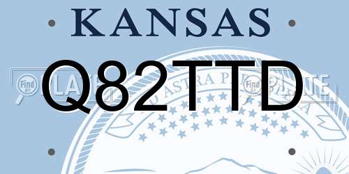 Q82TTD Kansas License Plate