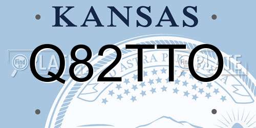 Q82TTO Kansas License Plate