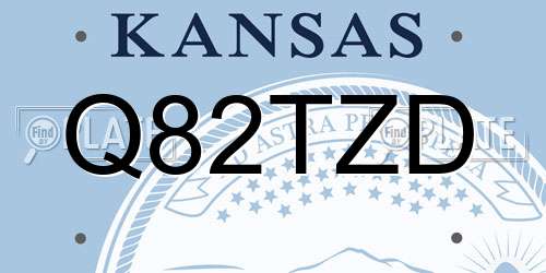 Q82TZD Kansas License Plate
