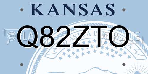 Q82ZTO Kansas License Plate
