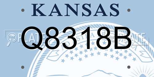 Q8318B Kansas License Plate