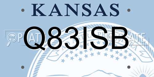 Q83ISB Kansas License Plate