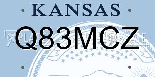 Q83MCZ Kansas License Plate
