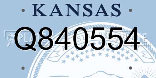 Q840554 Kansas License Plate