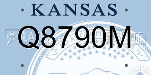 Q8790M Kansas License Plate