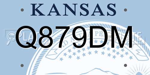 Q879DM Kansas License Plate