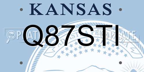 Q87STI Kansas License Plate