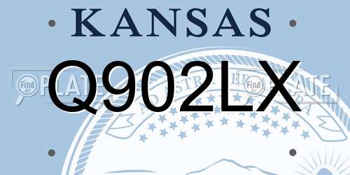 Q902LX Kansas License Plate