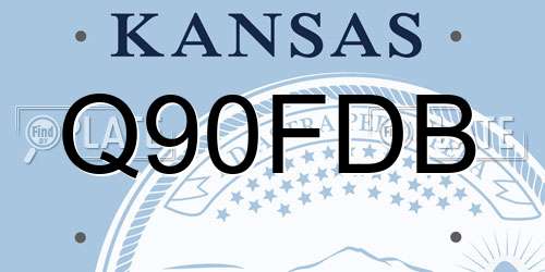 Q90FDB Kansas License Plate