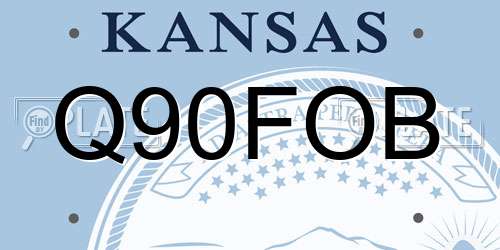 Q90FOB Kansas License Plate