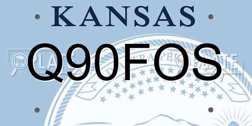 Q90FOS Kansas License Plate