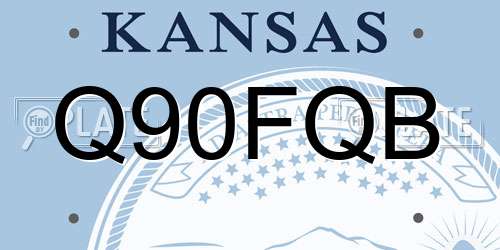 Q90FQB Kansas License Plate