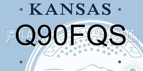 Q90FQS Kansas License Plate