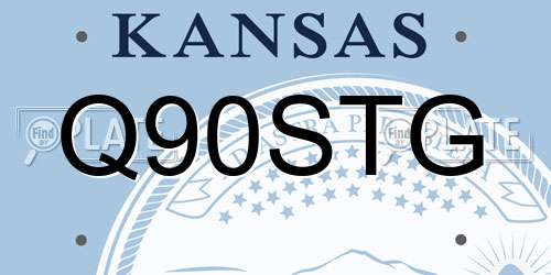 Q90STG Kansas License Plate