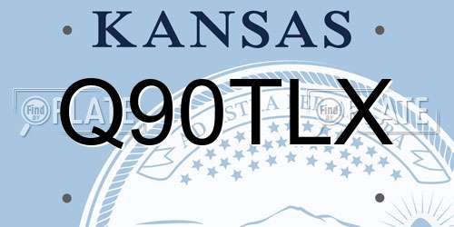 Q90TLX Kansas License Plate