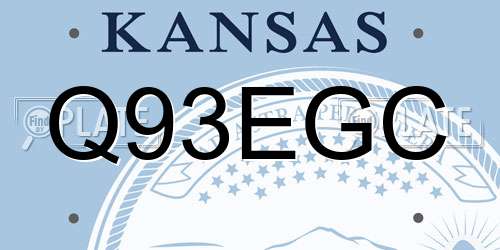Q93EGC Kansas License Plate