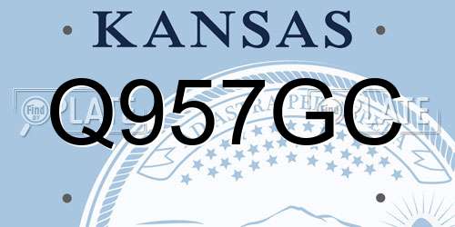 Q957GC Kansas License Plate