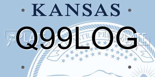 Q99LOG Kansas License Plate