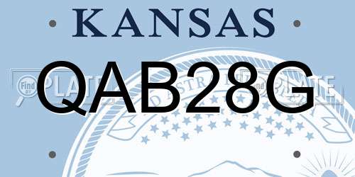 QAB28G Kansas License Plate
