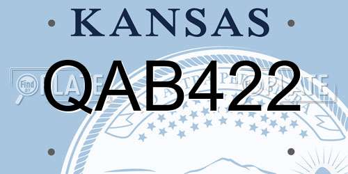 QAB422 Kansas License Plate