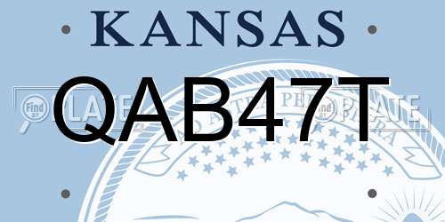 QAB47T Kansas License Plate