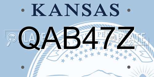 QAB47Z Kansas License Plate