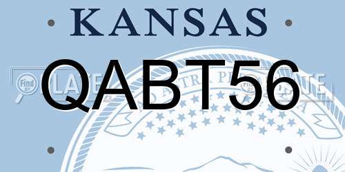 QABT56 Kansas License Plate
