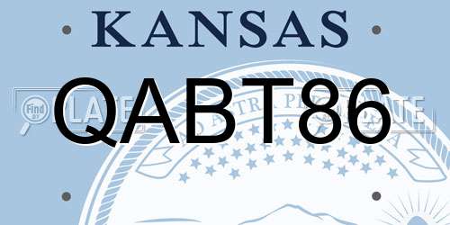 QABT86 Kansas License Plate