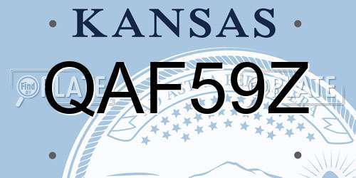 QAF59Z Kansas License Plate