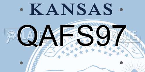 QAFS97 Kansas License Plate