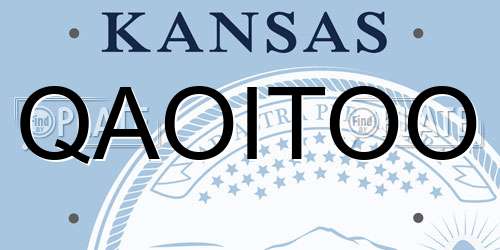 QAOITOO Kansas License Plate