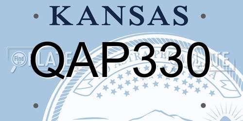 QAP330 Kansas License Plate