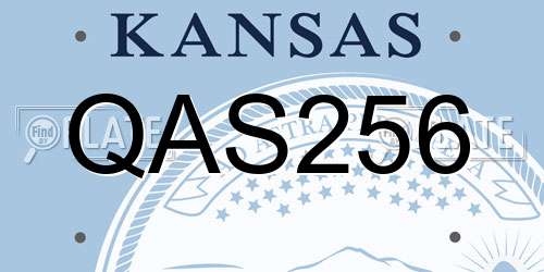 QAS256 Kansas License Plate