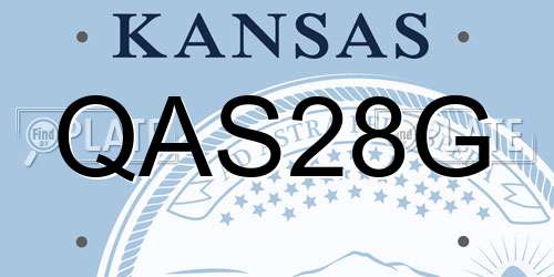 QAS28G Kansas License Plate