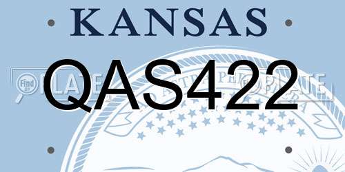 QAS422 Kansas License Plate