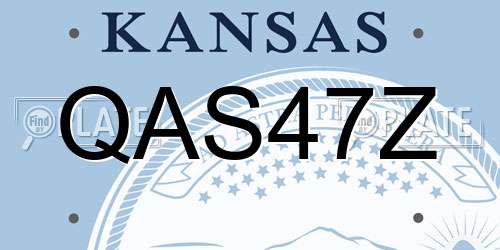 QAS47Z Kansas License Plate