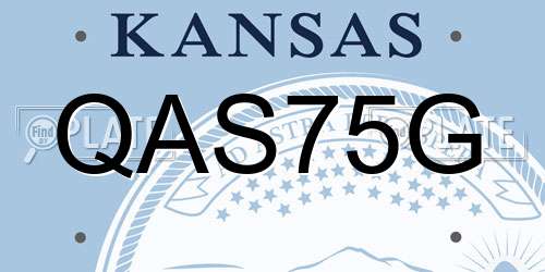 QAS75G Kansas License Plate