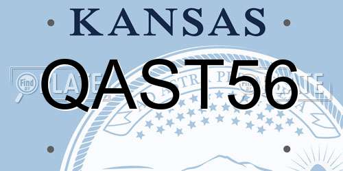 QAST56 Kansas License Plate