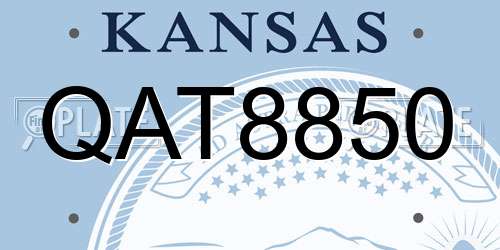 QAT8850 Kansas License Plate