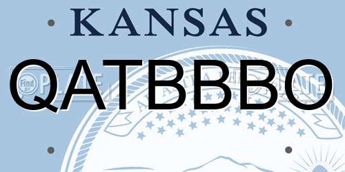 QATBBBO Kansas License Plate