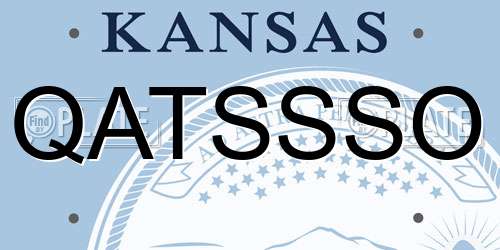QATSSSO Kansas License Plate