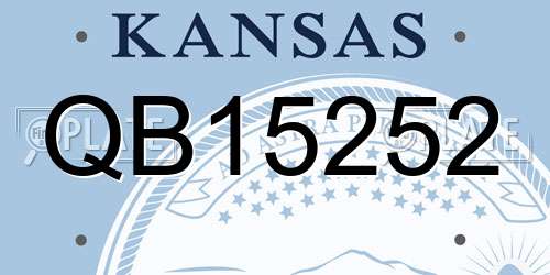 QB15252 Kansas License Plate