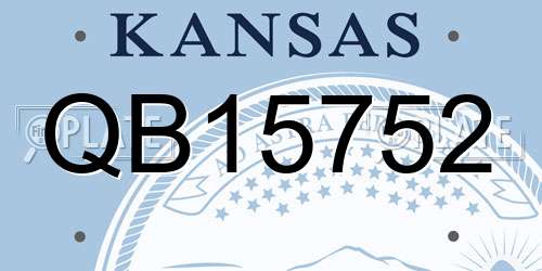 QB15752 Kansas License Plate