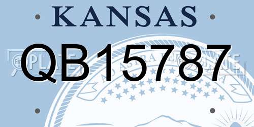QB15787 Kansas License Plate