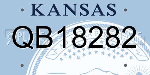 QB18282 Kansas License Plate