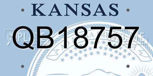 QB18757 Kansas License Plate