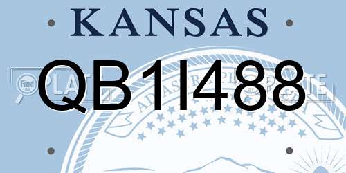 QB1I488 Kansas License Plate