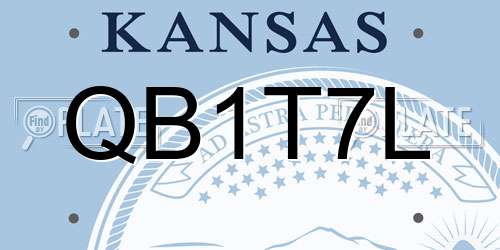 QB1T7L Kansas License Plate