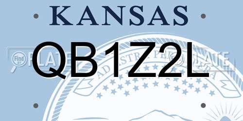 QB1Z2L Kansas License Plate