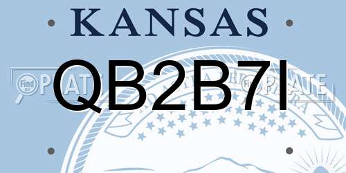 QB2B7I Kansas License Plate